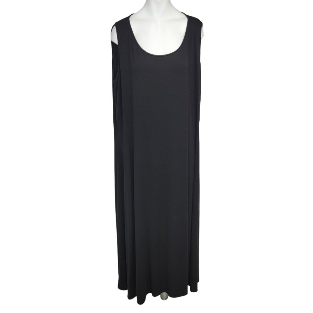 Eileen Fisher Black Sleeveless Maxi Dress